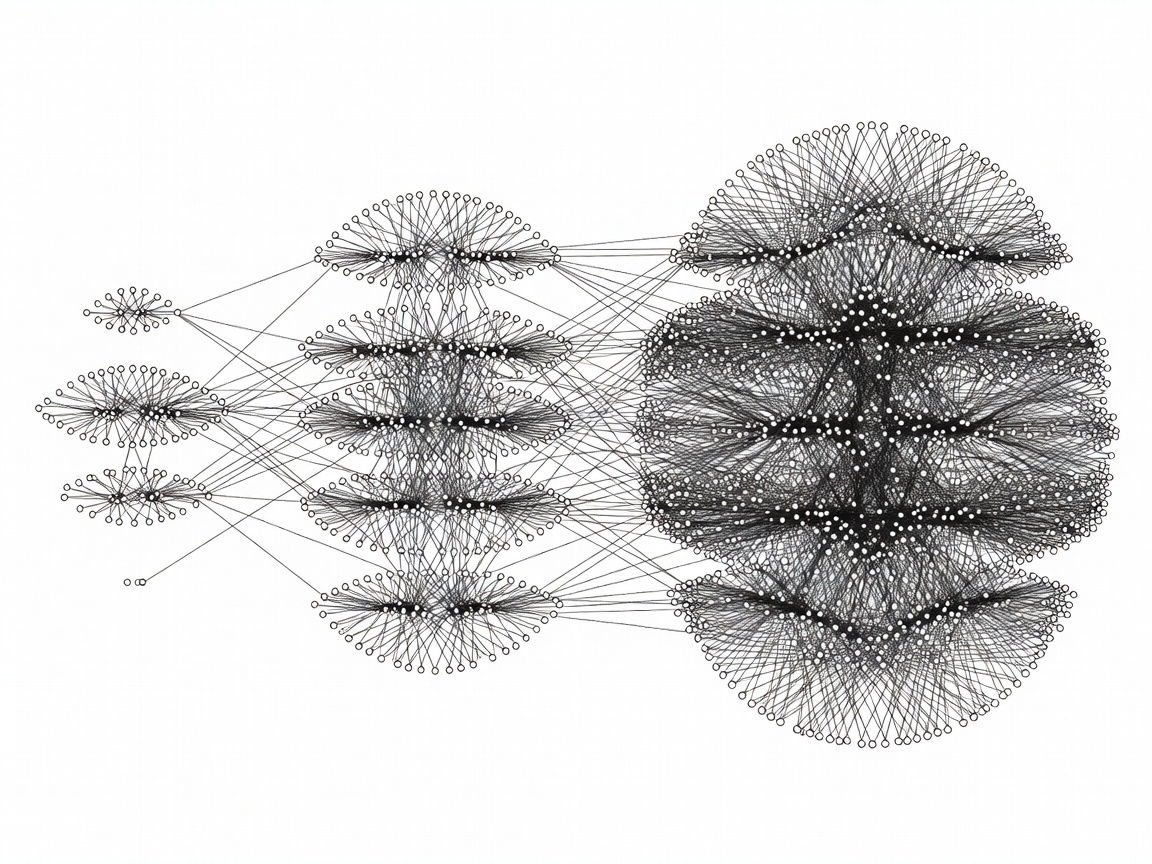 Illustration comparing different neural network sizes and architectures